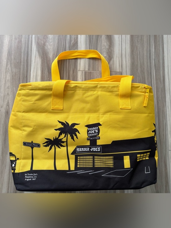 Trader Joe'S Other - Trader Joe's Cooler Tote Bag Large 8 Gal Insulated Reusable Yellow Pasadena
